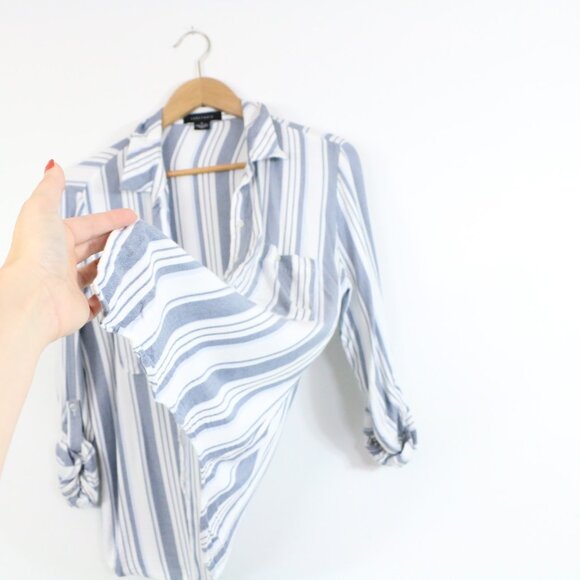 *Sanctuary Blue and White Striped Blouse - Picture 2 of 7